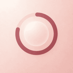 The Odette app icon: a dusty rose ring around a pale disc.